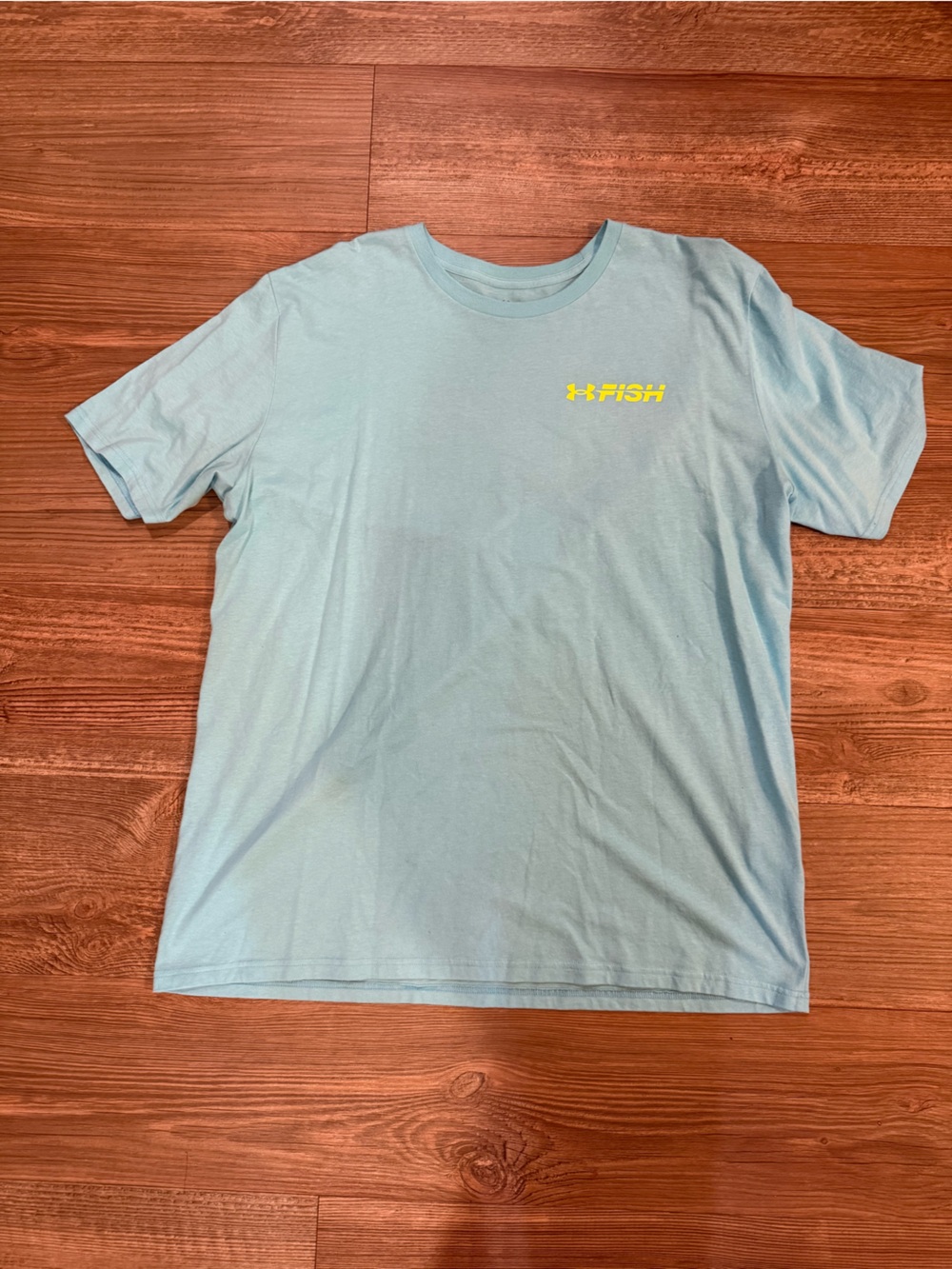 Under Armour Light Blue T-Shirt with Yellow Logo